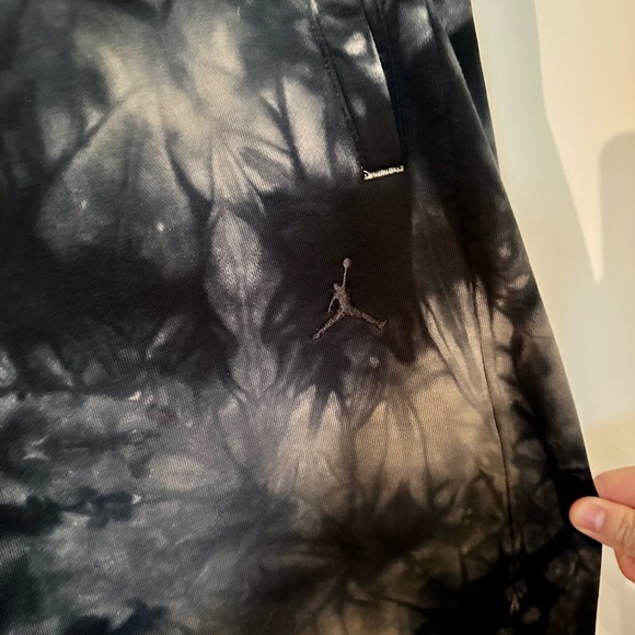 Large L - Jordan Heritage Fleece Sweatpants Black Grey Olive - Picture 3 of 4